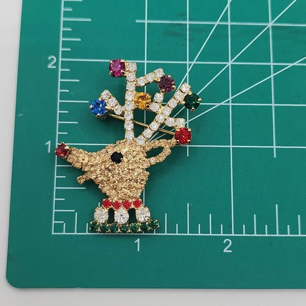 Holiday Bundle with Snowmen and Santa Earrings, Plus Sparkle Reindeer Brooch
